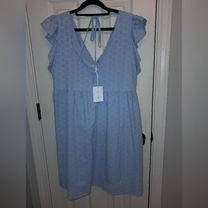 Jessica Simpson Light Blue Backless Dress